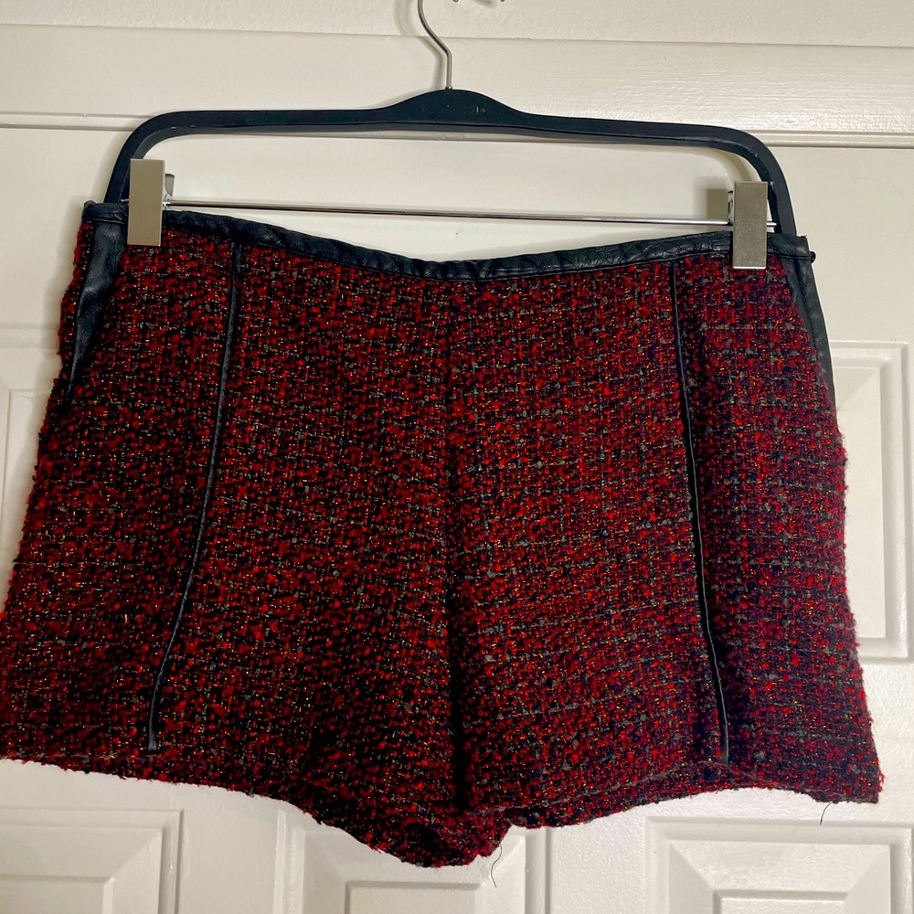 H&M black and tweed shorts